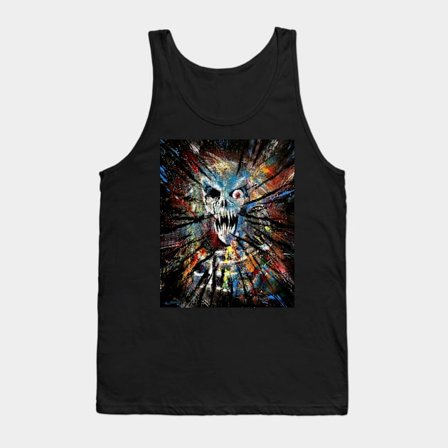 Splattered Skull Tank Top by RavensBlight